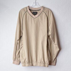 FootJoy Mens Large Beige Pullover Jacket Long Sleeve Golf Windbreaker